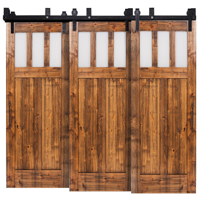 Craftsman Triple Bypass Barn Doors Rustica